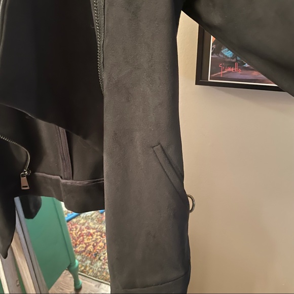 Express Faux Suede Drape Jacket - Picture 3 of 5